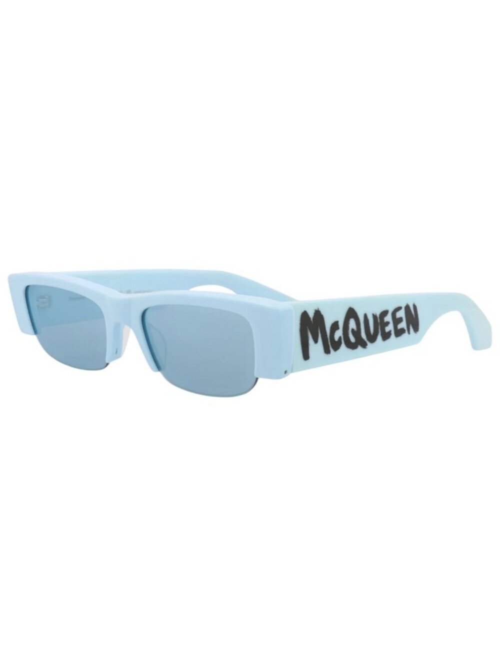 New Alexander McQueen Women's Sunglasses Square Rectangle Recycled Acetate Frame